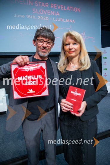  Valter Kramar, Hiša Franko; mag. Maja Pak Olaj, direktorica, Slovenska turistična organizacijaRazglasitev Michelinovih zvezdic v Sloveniji