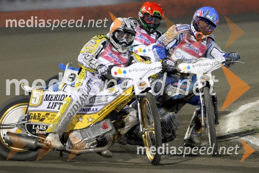 Hans Andersen, Danska, Chris Harris, Velika Britanija in Nicki Pedersen, DanskaSpeedway Bydgodszcz
