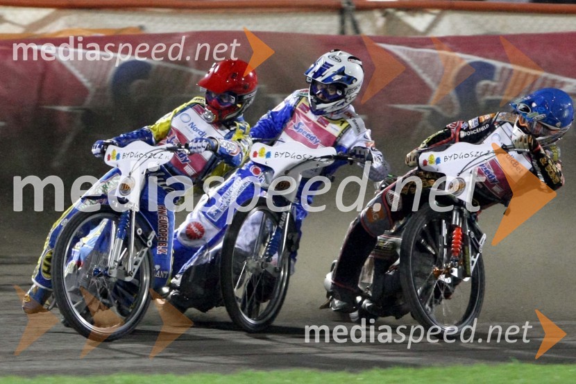 Tomasz Gollob, Poljska, Nicki Pedersen, Danska in Scott Nicholls, Velika Britanija
Speedway Bydgodszcz