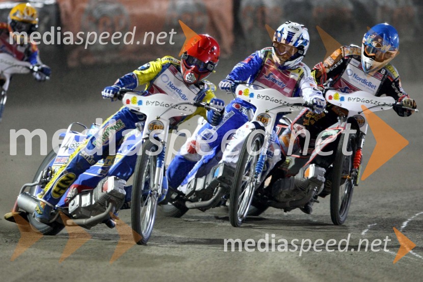 Tomasz Gollob, Poljska, Nicki Pedersen, Danska in Scott Nicholls, Velika Britanija
Speedway Bydgodszcz