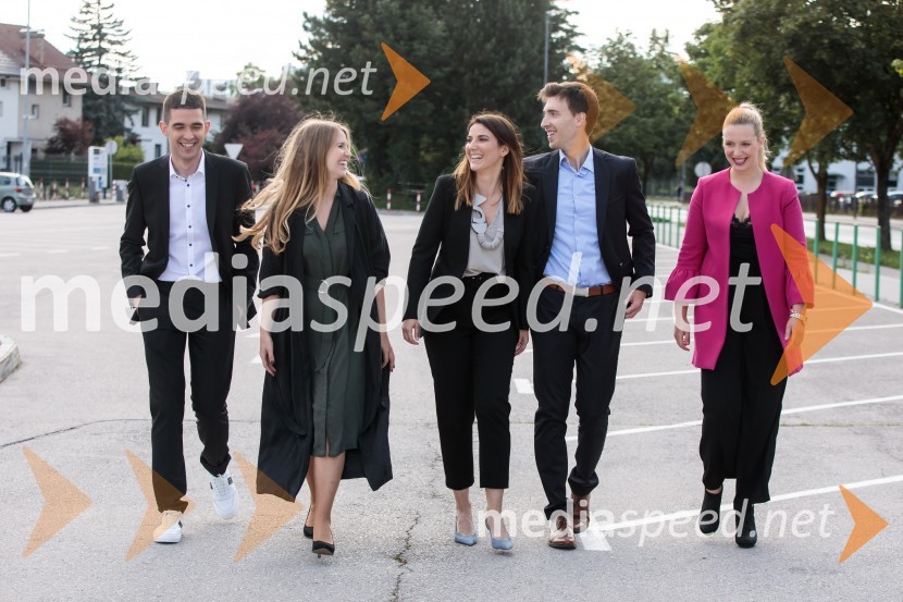  Dean Habuš, OptiBar;  Nina Pejič, mlada raziskovalka na FDV UM;  Urška Kajtner, Roche, farmacevtska družba;  Ognan  Jakasanovski, Lek;  Patricija Randl, Pivovarna Laško UnionTop potencial leta 2020