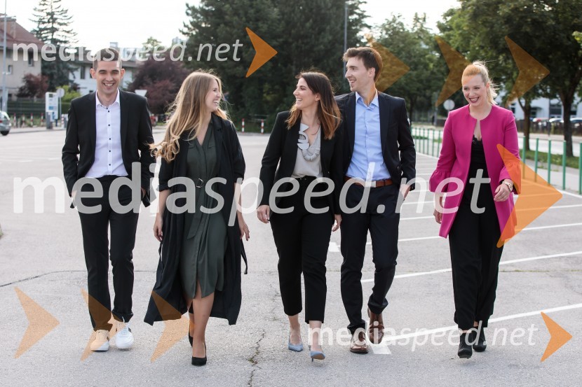  Dean Habuš, OptiBar;  Nina Pejič, mlada raziskovalka na FDV UM;  Urška Kajtner, Roche, farmacevtska družba;  Ognan  Jakasanovski, Lek;  Patricija Randl, Pivovarna Laško UnionTop potencial leta 2020