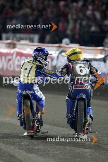 Nicki Pedersen, Danska in Greg Hancock, ZDA
Speedway Bydgodszcz