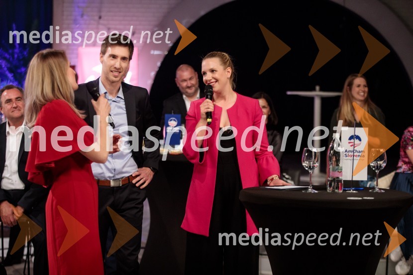  Tonja Avsenik, AmCham (Ameriška gospodarska zbornica);  Dean Habuš, OptiBar;  Patricija Randl, Pivovarna Laško UnionTop potencial leta 2020