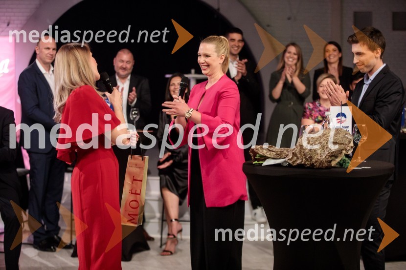  Tonja Avsenik, AmCham (Ameriška gospodarska zbornica);  Patricija Randl, Pivovarna Laško Union;  Dean Habuš, OptiBarTop potencial leta 2020