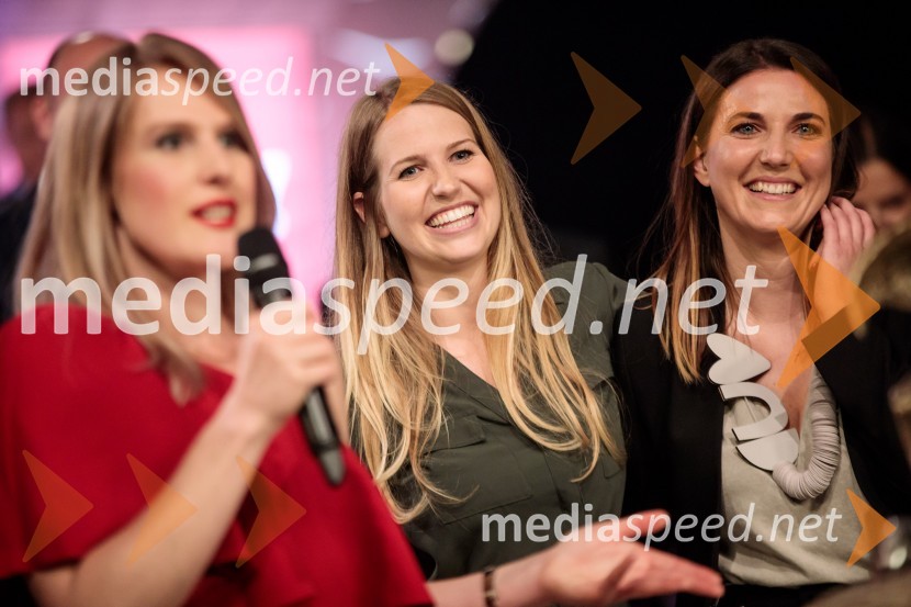  Tonja Avsenik, AmCham (Ameriška gospodarska zbornica);  Nina Pejič, mlada raziskovalka na FDV UM;  Urška Kajtner, Roche, farmacevtska družbaTop potencial leta 2020