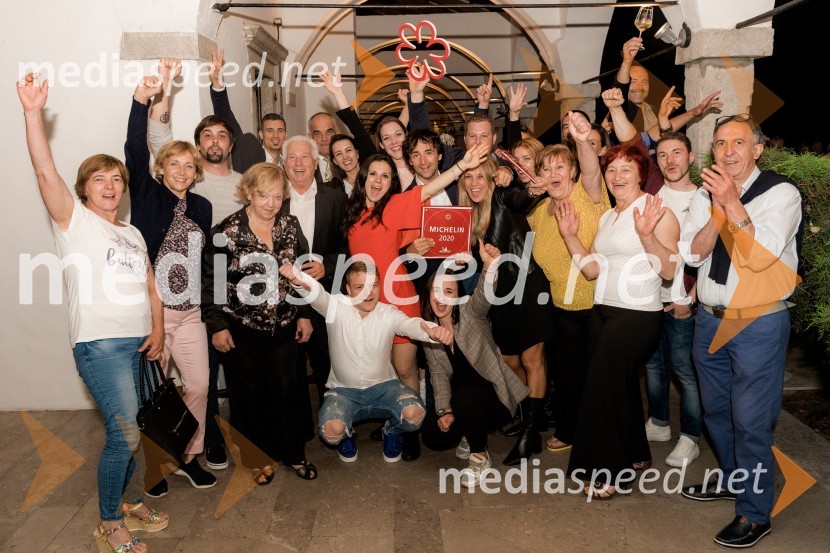 Pogostitev pri Tomažu Kavčiču ob prejemu Michelinove zvezdice