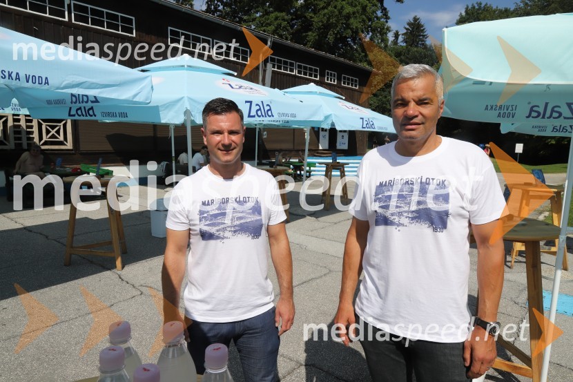  Tadej Mežnar, direktor Športnih objektov Maribor;  Aleksander Saša Arsenovič, župan, Mestna občina MariborOtvoritev Mariborskega otoka in praznovanje 90 let