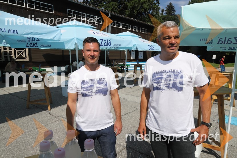  Tadej Mežnar, direktor Športnih objektov Maribor;  Aleksander Saša Arsenovič, župan, Mestna občina MariborOtvoritev Mariborskega otoka in praznovanje 90 let