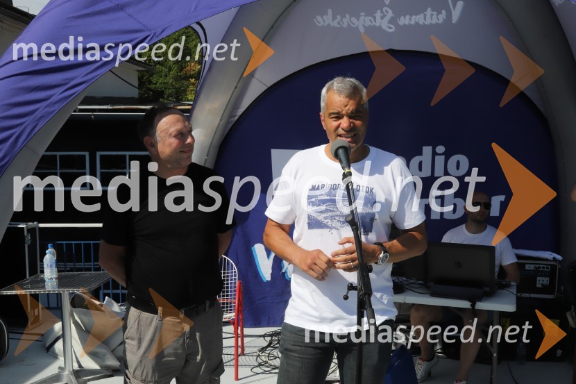  Stane Kocutar, mestni viničar, skrbnik Stare trte, novinar Radia Maribor, zgodovinar;  Aleksander Saša Arsenovič, župan, Mestna občina MariborOtvoritev Mariborskega otoka in praznovanje 90 let