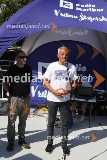  Stane Kocutar, mestni viničar, skrbnik Stare trte, novinar Radia Maribor, zgodovinar;  Aleksander Saša Arsenovič, župan, Mestna občina MariborOtvoritev Mariborskega otoka in praznovanje 90 let