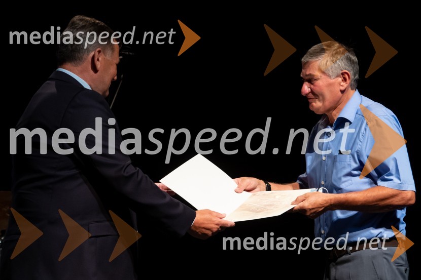 dr. Aleksander Jevšek, župan Mestne občine Murska Sobota;  Jože RituperMilan Kučan, častni občan MO Murska Sobota