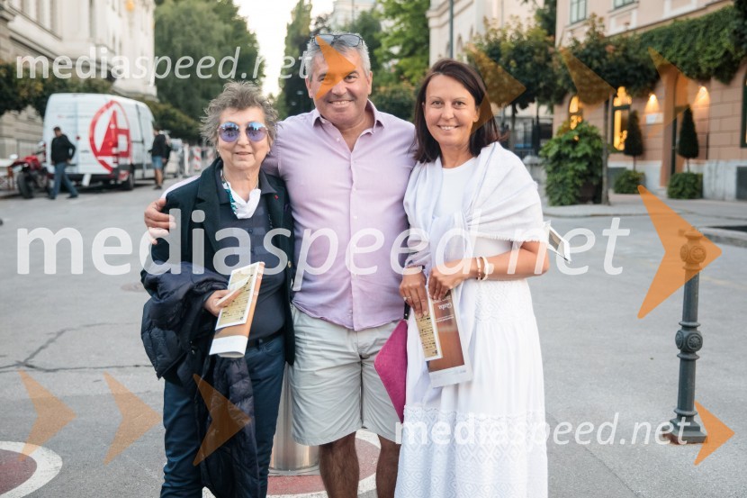  Dragica Petrovič, režiserka in producentka;  Mirko Bodiroža;  Natalija  Evdakova BodirožaFalling Angels, balet v izvedbi Opera Balet SNG Maribor, 68. Ljubljana festival