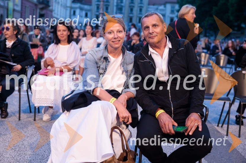  Nataša Matjašec Rošker, igralka;  Danilo Rošker, direktor SNG MariborFalling Angels, balet v izvedbi Opera Balet SNG Maribor, 68. Ljubljana festival