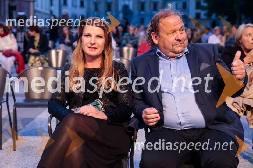  Janja Lamberger;  Darko Brlek, direktor in umetniški vodja, Festival LjubljanaFalling Angels, balet v izvedbi Opera Balet SNG Maribor, 68. Ljubljana festival