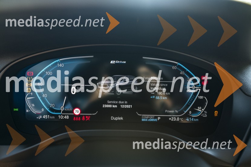 BMW X3 xDrive30e, mediaspeed test