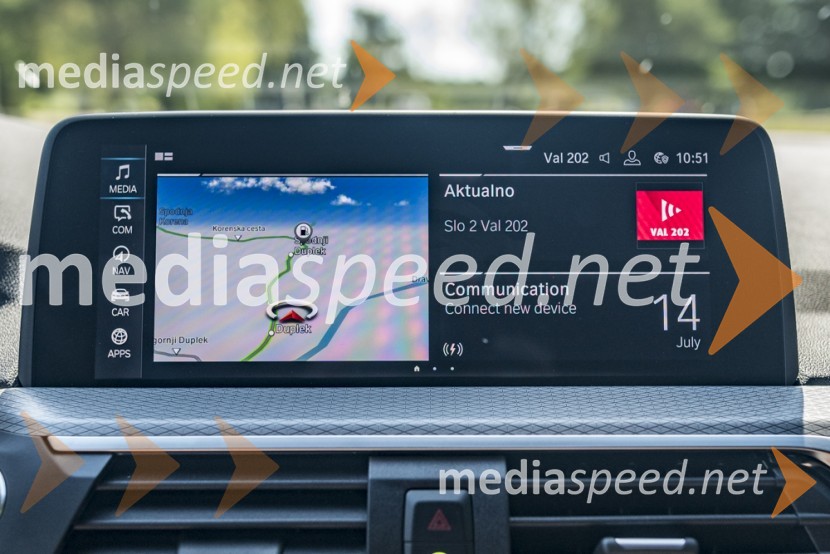 BMW X3 xDrive30e, mediaspeed test