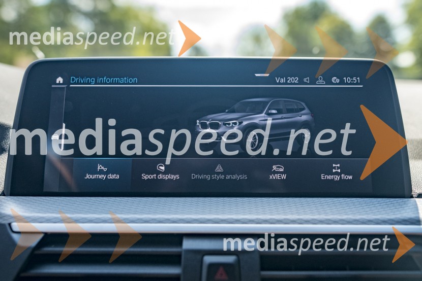 BMW X3 xDrive30e, mediaspeed test