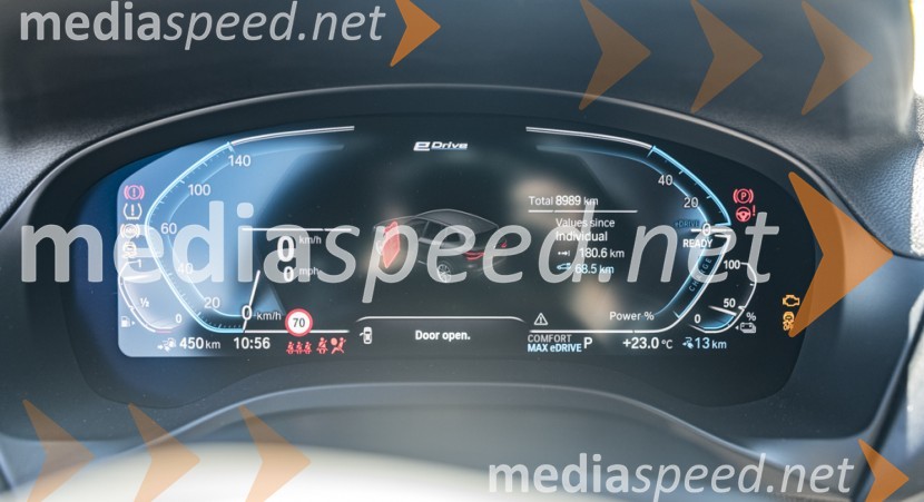 BMW X3 xDrive30e, mediaspeed test