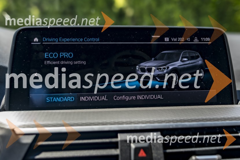 BMW X3 xDrive30e, mediaspeed test