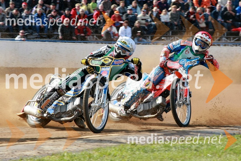 Emil Saifutdinov, Rusija in Filip Šitera, ČeškaSPEEDWAY, SP mladincev 2008 - finale