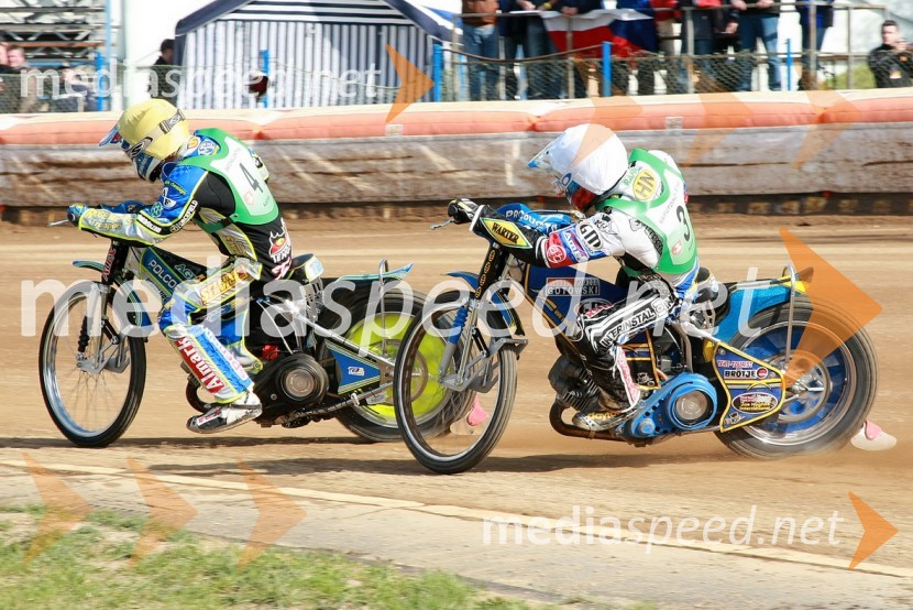 Troy Batchelor, Avstralija in Emil Saifutdinov, RusijaSPEEDWAY, SP mladincev 2008 - finale