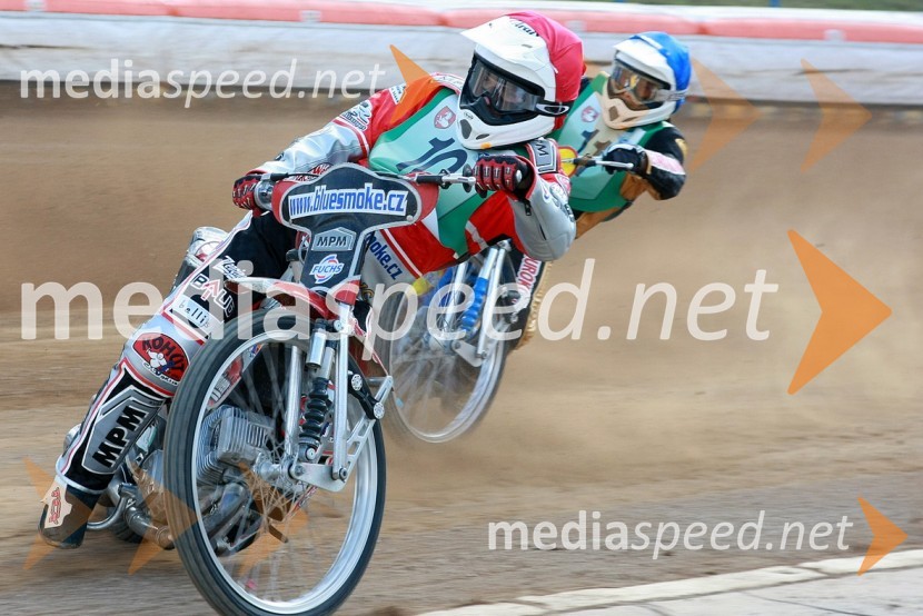 Matej Kus, Češka in Andriy Karpov, UkrajinaSPEEDWAY, SP mladincev 2008 - finale