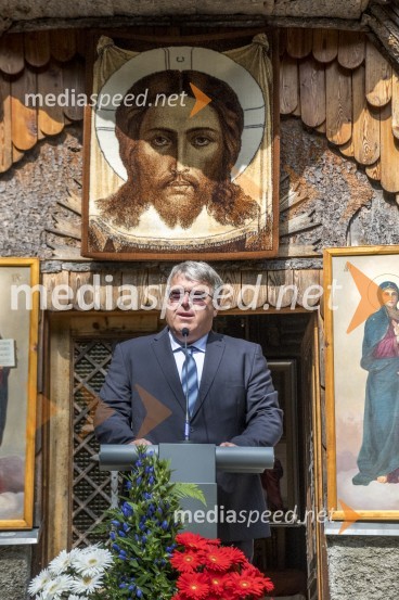  Janez Hrovat, župan občine Kranjska GoraSpominska slovesnost Ruska kapelica 2020