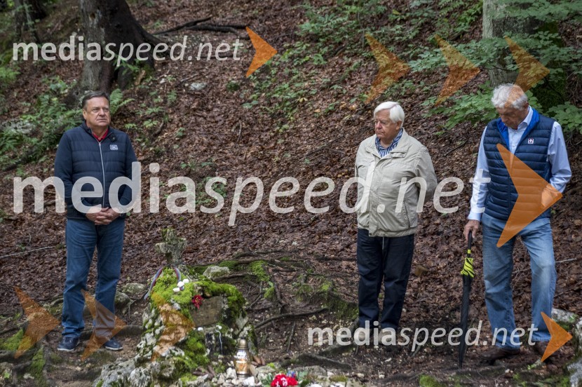  Zoran Janković, župan, Mestna občina Ljubljana;  Milan Kučan, nekdanji predsednik Republike Slovenije;  ... Spominska slovesnost Ruska kapelica 2020