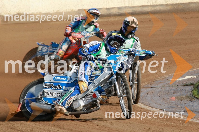 Filip Šitera, Češka, Jurica Pavlic, Hrvaška in Patrick Hougaard, DanskaSPEEDWAY, SP mladincev 2008 - finale