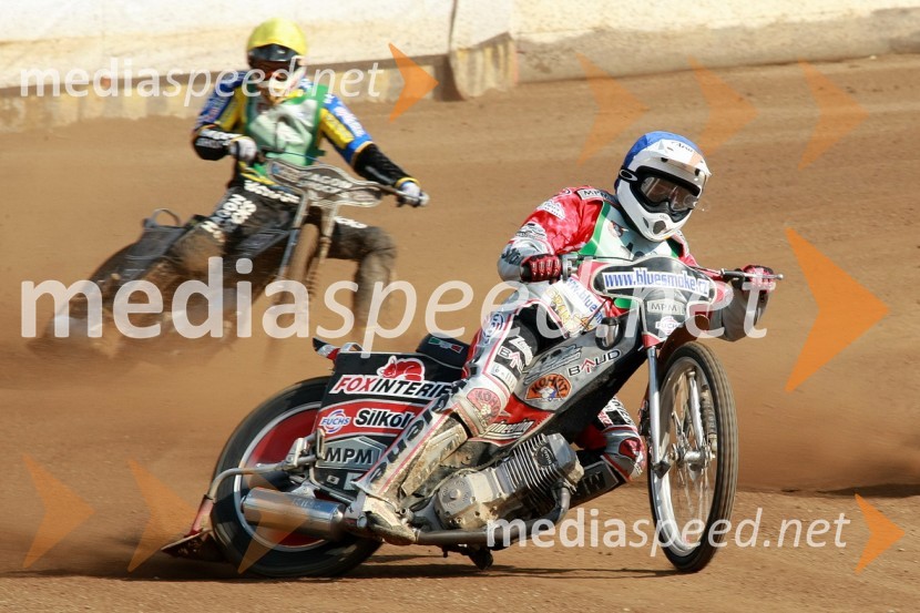 Lewis Bridger, Velika Britanija in Matej Kus, ČeškaSPEEDWAY, SP mladincev 2008 - finale