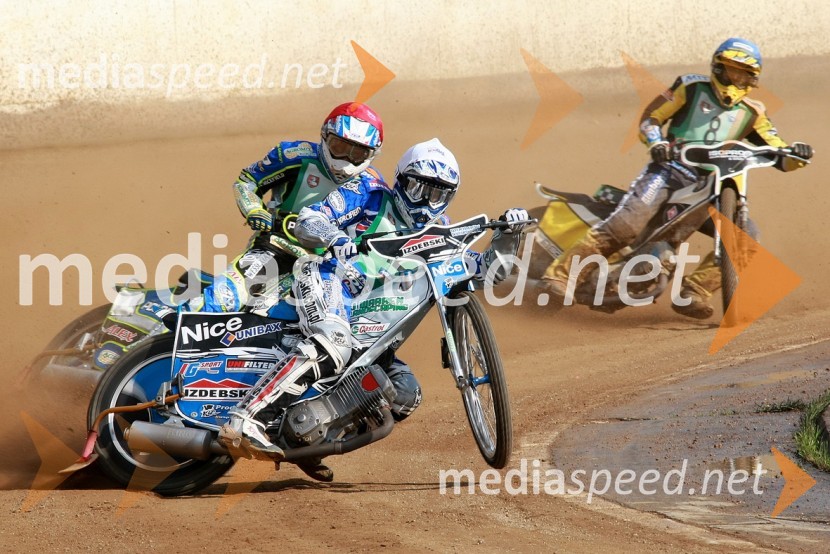 Troy Batchelor, Avstralija, Chris Holder, Avstralija in Ludvig Lindgren, ŠvedskaSPEEDWAY, SP mladincev 2008 - finale