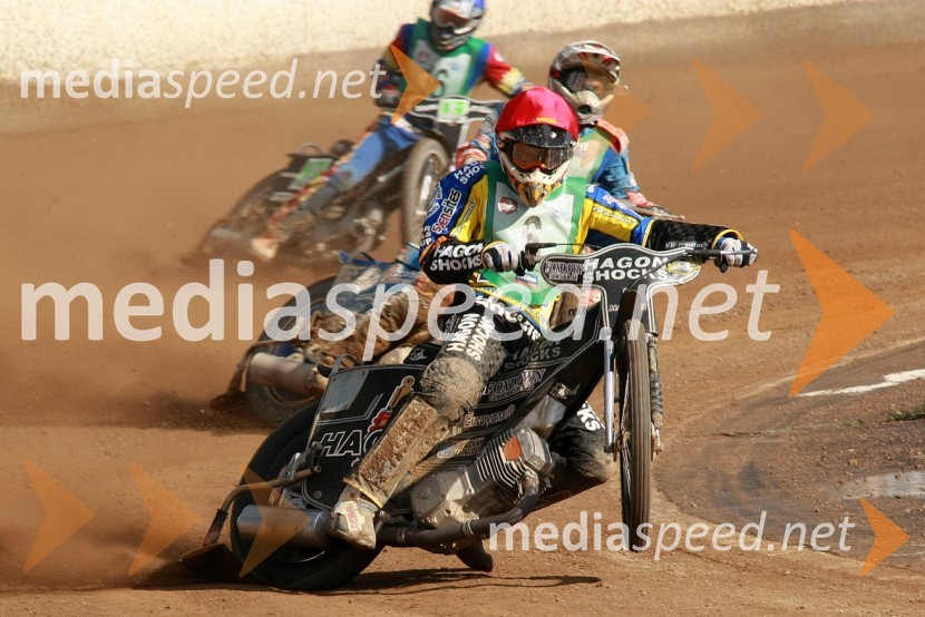William Lawson, Velika Britanija, Lewis Bridger, Velika Britanija in Filip Šitera, ČeškaSPEEDWAY, SP mladincev 2008 - finale