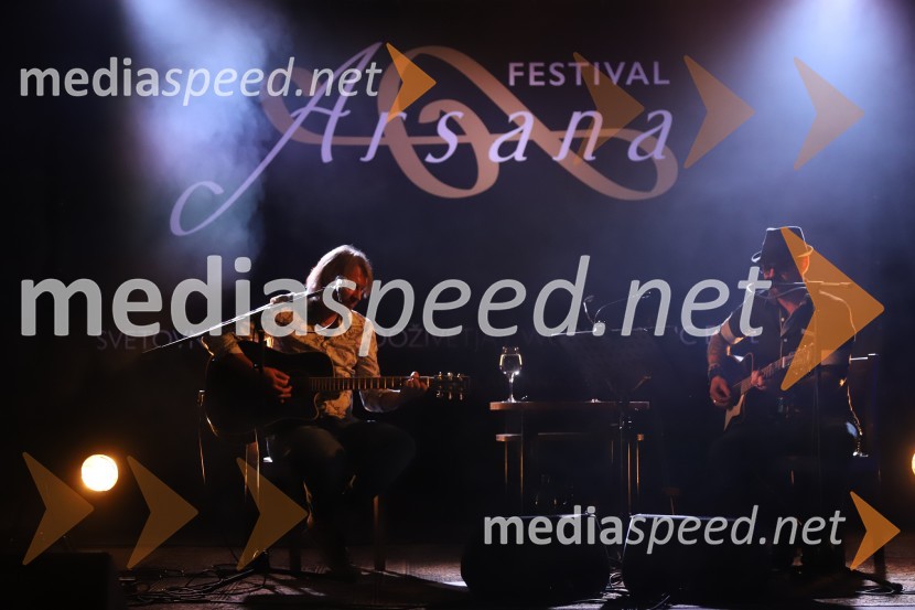  Miha Guštin-Gušti, glasbenik;  Tomi Meglič, glasbenik, pevec skupine Siddharta1 na 1: Gušti in Tomi Meglič, koncert v sklopu festivala Arsana