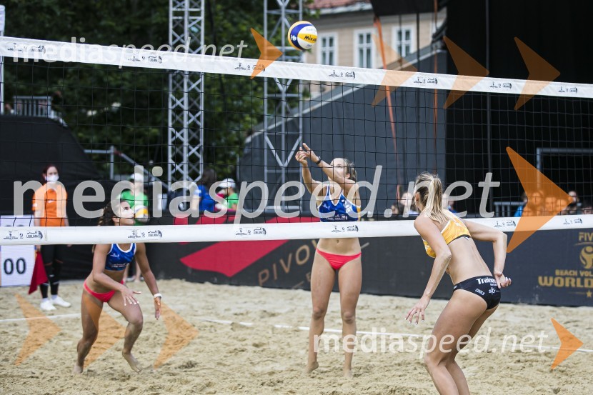  Varvara Brailko, odbojkarica;  Anete  Namike, odbojkarica;  Sarah Cools, odbojkaricaFinale svetovne serije v odbojki na mivki