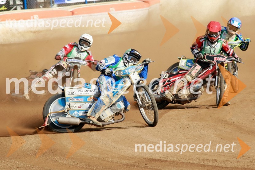 Matej Kus, Češka, Martin Vaculik, Slovaška, Morten Risager, Danska in Troy Batchelor, AvstralijaSPEEDWAY, SP mladincev 2008 - finale