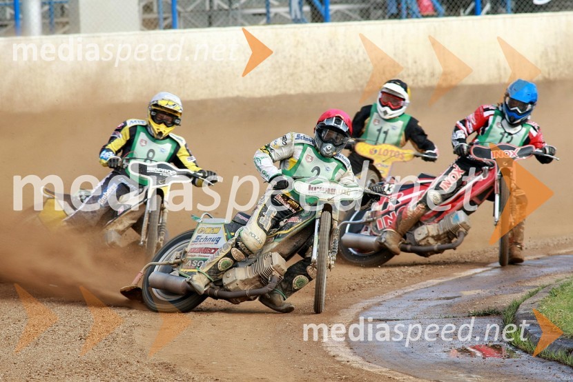 Ludvig Lindgren, Švedska, Grzegorz Zengota, Poljska, Andriy Karpov, Ukrajina in Morten Risager, DanskaSPEEDWAY, SP mladincev 2008 - finale