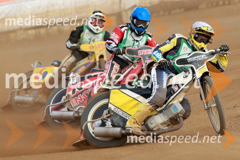 Andriy Karpov, Ukrajina, Morten Risager, Danska in Ludvig Lindgren, ŠvedskaSPEEDWAY, SP mladincev 2008 - finale