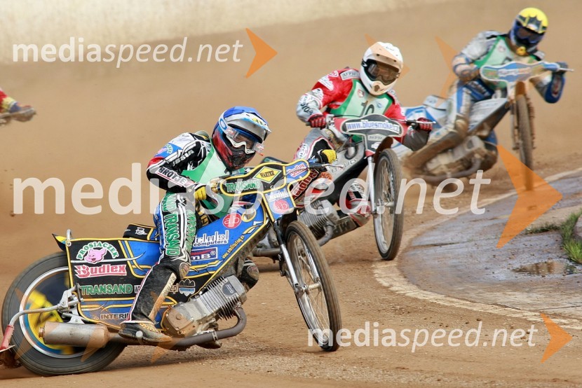 Emil Saifutdinov, Rusija, Matej Kus, Češka in Patrick Hougaard, DanskaSPEEDWAY, SP mladincev 2008 - finale