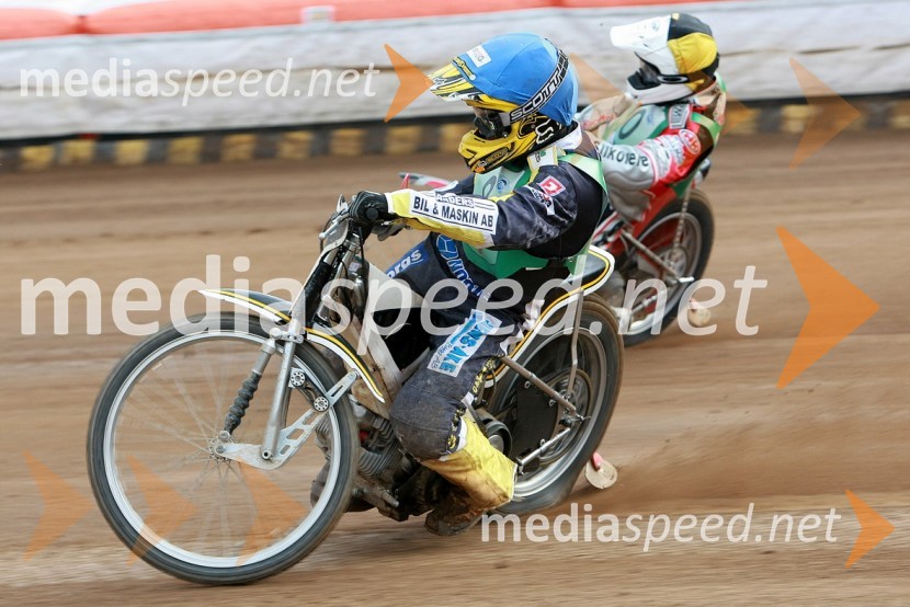 Ludvig Lindgren, Švedska in Matej Kus, ČeškaSPEEDWAY, SP mladincev 2008 - finale