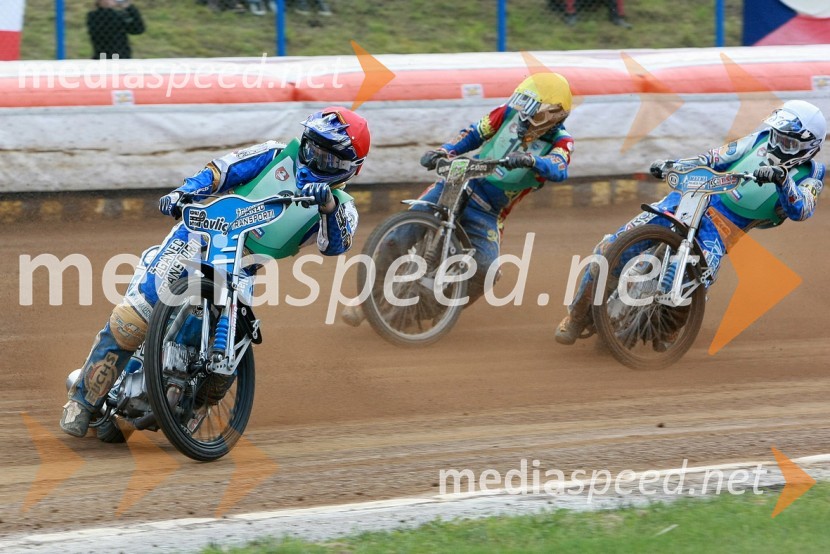 Jurica Pavlic, Hrvaška, William Lawson, Velika Britanija in Martin Vaculik, SlovaškaSPEEDWAY, SP mladincev 2008 - finale