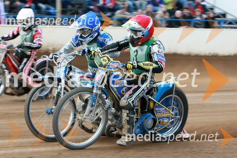 Morten Risager, Danska, Chris Holder, Avstralija in Emil Saifutdinov, RusijaSPEEDWAY, SP mladincev 2008 - finale