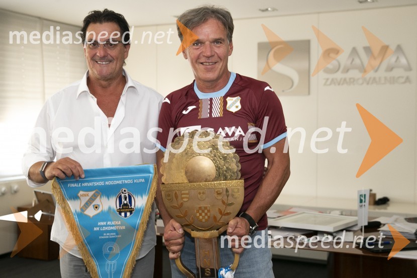 Damir Miškovič, HNK Rijeka; mag. David Kastelic, predsednik uprave, Zavarovalnica Sava, d.d.HNK Rijeka na obisku v Zavarovalnici Sava