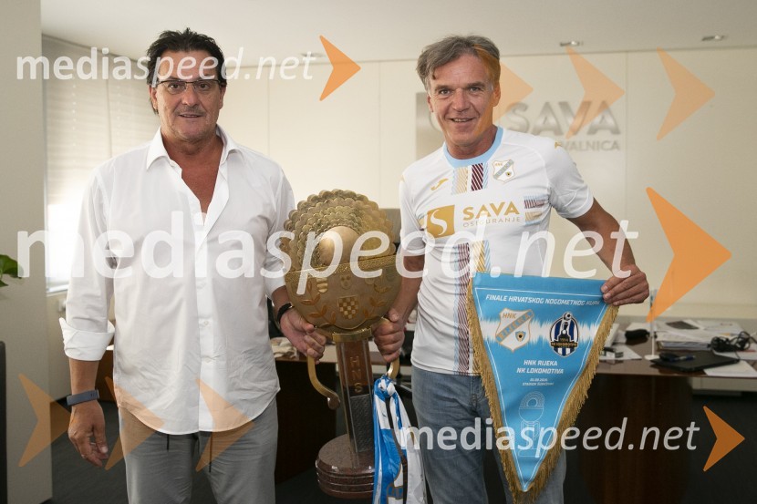  Damir Miškovič, HNK Rijeka; mag. David Kastelic, predsednik uprave, Zavarovalnica Sava, d.d.HNK Rijeka na obisku v Zavarovalnici Sava