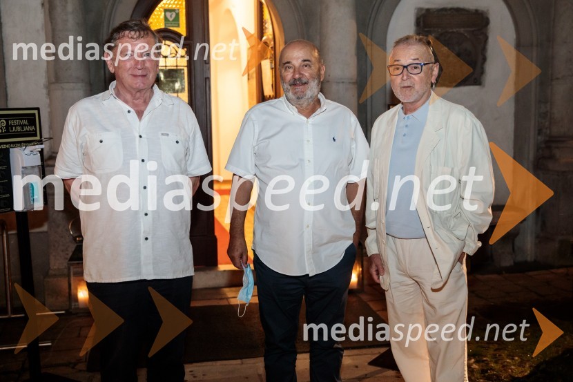  Uroš  Lajovic, dirigent Orkestra Slovenske filharmonije;  ... ;  Tomaž Kozlevčar, vokalistBožo Paradžik in Hansjacob Staemmler, koncert v okviru 68. Ljubljana Festivala