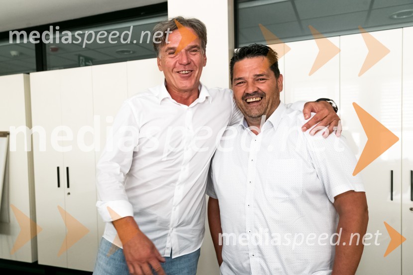 mag. David Kastelic, predsednik uprave, Zavarovalnica Sava, d.d.;  Rok Moljk, član uprave, Zavarovalnica Sava, d.d.HNK Rijeka na obisku v Zavarovalnici Sava