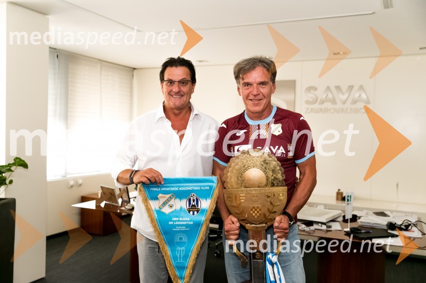  Damir Miškovič, HNK Rijeka; mag. David Kastelic, predsednik uprave, Zavarovalnica Sava, d.d.HNK Rijeka na obisku v Zavarovalnici Sava