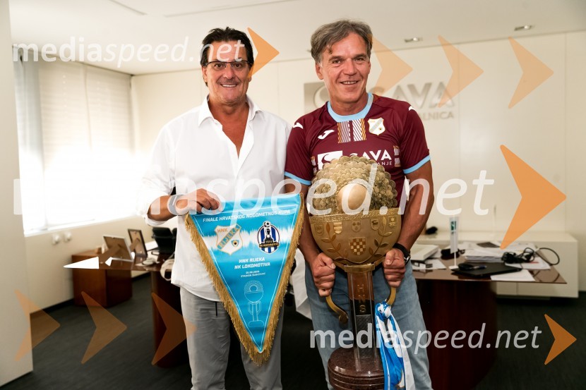  Damir Miškovič, HNK Rijeka; mag. David Kastelic, predsednik uprave, Zavarovalnica Sava, d.d.HNK Rijeka na obisku v Zavarovalnici Sava