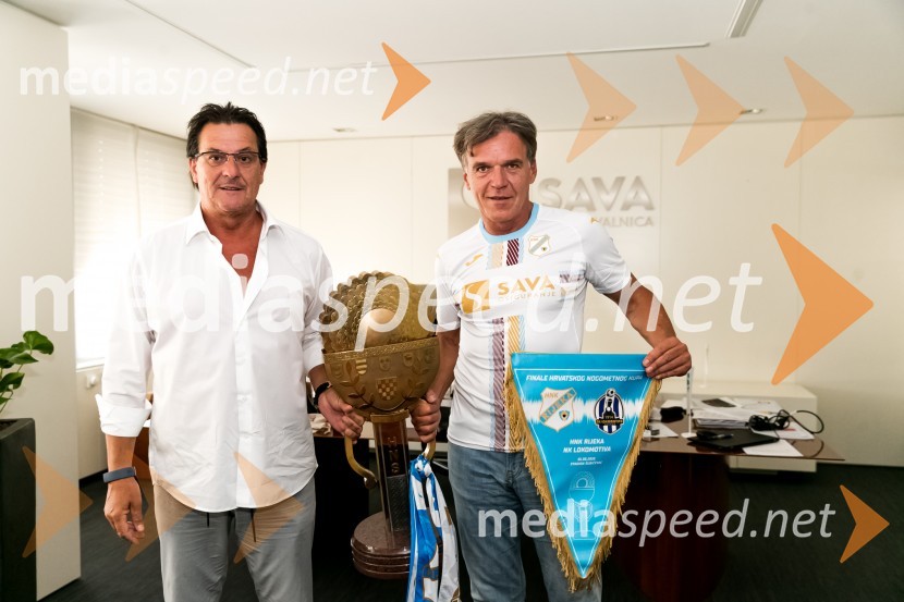  Damir Miškovič, HNK Rijeka; mag. David Kastelic, predsednik uprave, Zavarovalnica Sava, d.d.HNK Rijeka na obisku v Zavarovalnici Sava