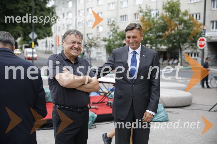  Zoran Janković, župan, Mestna občina Ljubljana;  Borut Pahor, predsednik Republike SlovenijeOdkritje spomenika, posvečenega 100. obletnici priključitve Prekmurja in združitve prekmurskih Slovencev z matičnim narodom